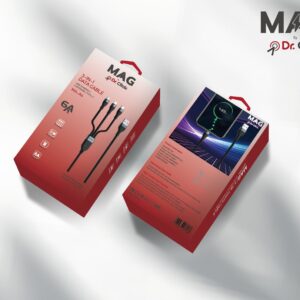 MAG MA-A6 3-in-1 Fast Charging Data Cable – 6A Multi Charging Cable (USB-C, Lightning, Micro-USB) by Dr. Click